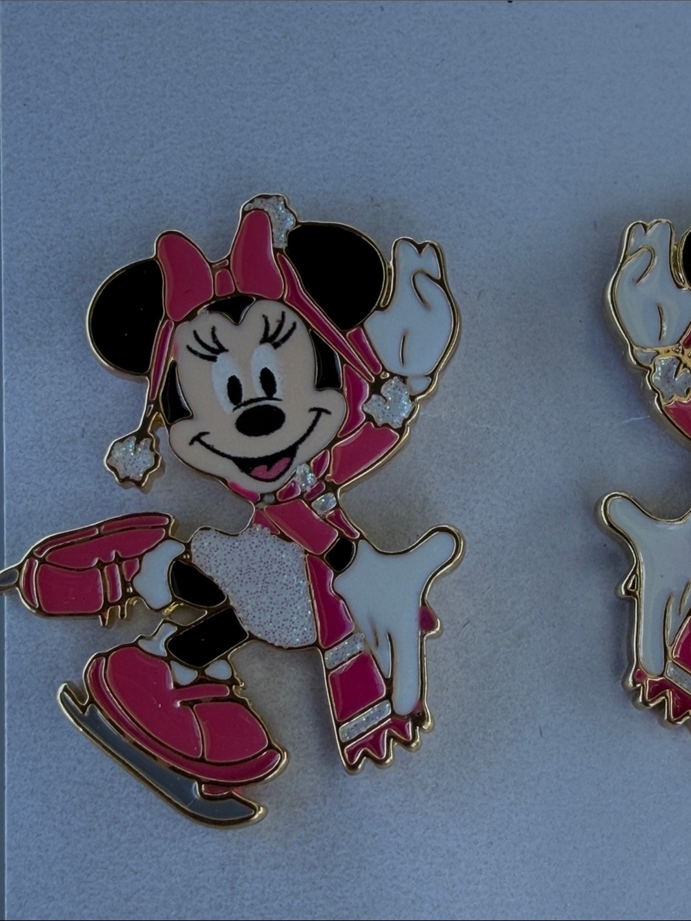 NEW Disney x Baublebar Minnie Ice Skate  Pink Earrings - Picture 4 of 6